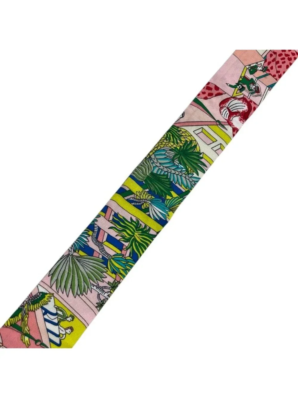 Hermes Animapolis Twilly Ribbon Scarf Multicolor